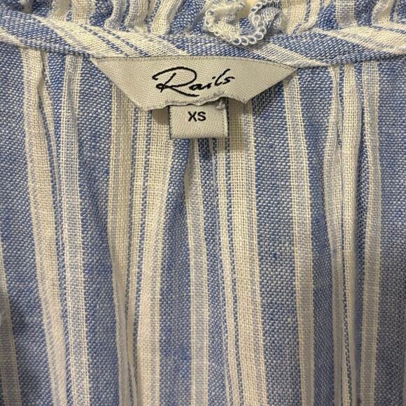 Revolve Rails Blue White Amellia New Haven Striped Midi Dress Size XS - Picture 3 of 8